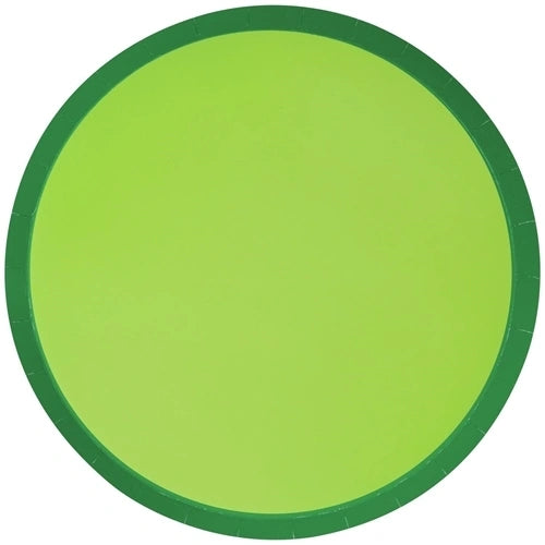 Green and Dark Green Paper Plates