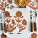Brown Poppy Tablecloth 90" Round