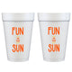 Summer-Fun in the Sun Styrofoam Cup (10 Ct Bag)
