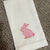Pink Bunny Sitting Huck Towel