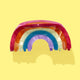 Rainbow Claw Clip -