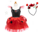 Ladybug Dress & Headband, Red/Black,