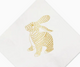 Gold Foil Bunny Napkins - Easter 20pk