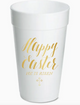 He Is Risen Gold Happy Easter Cross Foam Cups - Easter