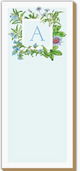 Handpainted  Botanical Monogram Luxe Skinny Pad