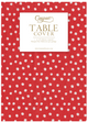 Small Dots Red-Paper Linen Print Airlaid Tablecover 5.2'X8.2'