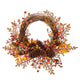 26.75" BERRY AND LEAF WITH PINECONE WREATH
