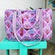 Purple Wildflower Quilted Duffle Bag | Weekender Travel Overnight Bag