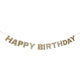 Happy Birthday Gold Reusable Banner