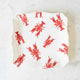 Watercolor Crawfish Platter White/Red 11.5x11.5x1