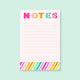 Rainbow Stripes Notepad