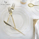 Scalloped Clear, Gold Plastic Plates | 10 Pack