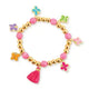 Butterfly Kaleidoscope Beaded Bracelet with Pink Tassel
