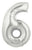 Megaloon Number Balloon SILVER 40"