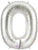 Megaloon Number Balloon SILVER 40"