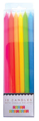 Neon Rainbow Gradient 12 Candle Set
