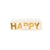 Basic Gold Happy Birthday Banner