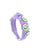 Smile patch purple terry knot headband