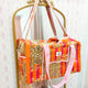 Pink + Orange Tiger Large Scalloped Quilted Duffle Bag