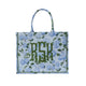 Block Printed Hydrangeas Square Tote