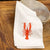 Crawfish Hand Towel White/Red 20x28
