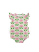 Pink Block Print Flowers - Flutter Bubble