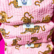 Dainty Pink Tiger Quilted Cosmetic Bags