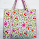 White Cherry & Bows Tote Bag | Quilted Reversible Tote