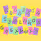 Letter Colorful Confetti Keychain
