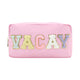 Vacay Vacation Chenille Varsity Collection Cosmetic Bag