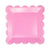 Fuchsia Scalloped Square 9" Plate