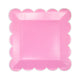 Fuchsia Scalloped Square 9" Plate