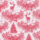 Christmas Toile Red Roll Wrap 30 Inch X 8ft-2 Inch Core