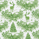 Christmas Toile Green Roll Wrap 30 Inch X 8ft-2 Inch Core