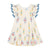 Sophie Girl's Tassel Dress Gold Blue Ikat