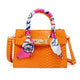 Vivid Crocodile Scarf Handbag