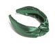 Green SATIN KNOTTED HEADBAND