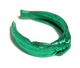 Green METALLIC KNOTTED HEADBAND