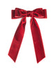Wine VELVET BOW CLIP