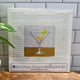 Martini On A Striped Background Needlepoint Kit