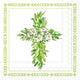 Floral Cross Paper Luncheon Napkins Pk/20