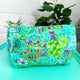 Blue Southern Town Quilted Makeup Bags | Cosmetic Toiletry Bag
