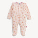 Floral Girls Velour Footie