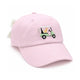 Pink Dog in Golf Cart Bow Baseball Hat (Youth 2-8)