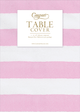 Cafe Stripe Light Pink-Paper Linen Print Airlaid Tablecover 5.2'X8.2'