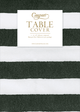 Cafe Stripe Black-Paper Linen Print Airlaid Tablecover 5.2'X8.2'