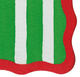 Cafe Stripe Scallop Green/red-Pp Li Napkin Airlaid Cocktail D-Cut 15 In