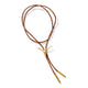 Longhorn Bolo–Small 14K Gold Plated / Light Brown Leather