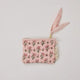 Floral Blush Organic Cotton Zipped Pouch