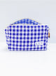 Kappa Sorority Gingham Quilted Makeup Bag